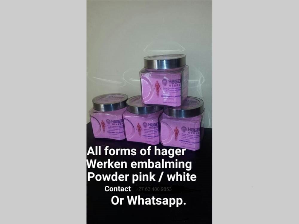 Hager Werken Embalming Pink Powder In Lusaka-Zambia+27 63 480 9853