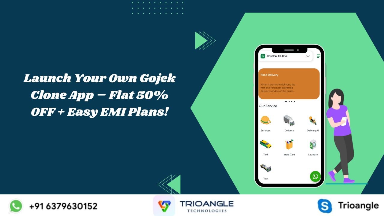 Launch Your Own Gojek Clone App – Flat 50% OFF + Easy EMI Plans!