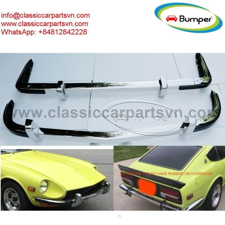 Datsun 240Z bumpers with rubber, with overriders